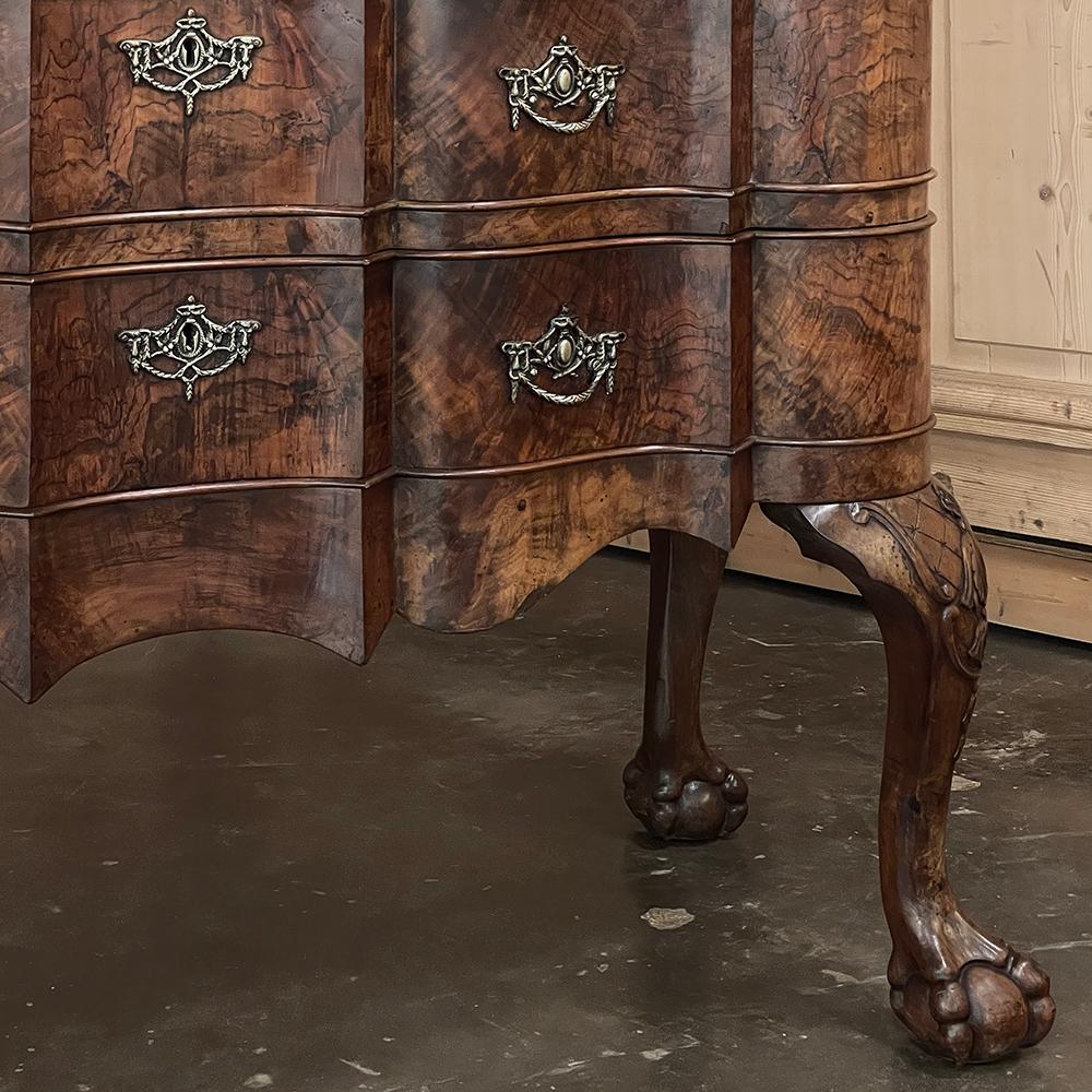 19th Century Dutch Marble Top Chippendale Commode ~ Chest of Drawers For Sale 8