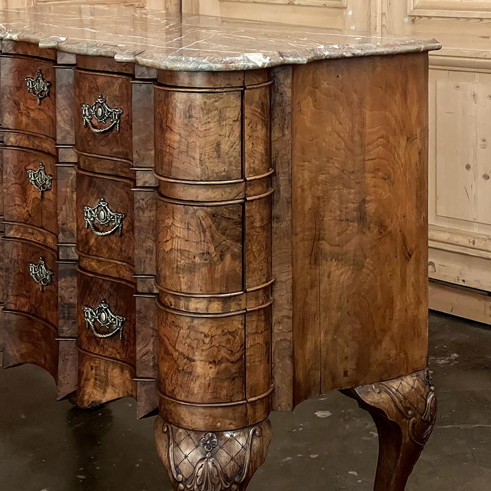 19th Century Dutch Marble Top Chippendale Commode ~ Chest of Drawers For Sale 11