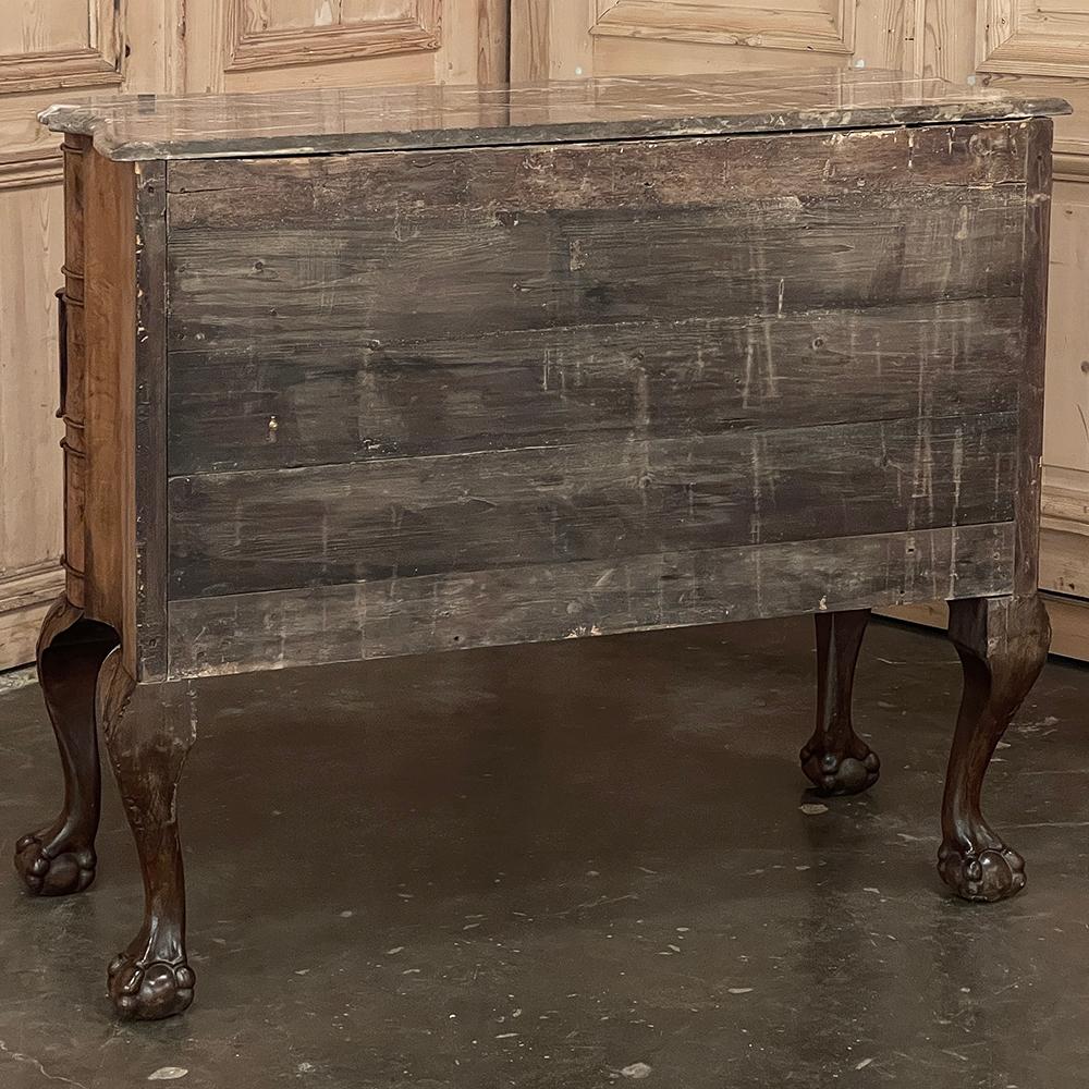 19th Century Dutch Marble Top Chippendale Commode ~ Chest of Drawers For Sale 15