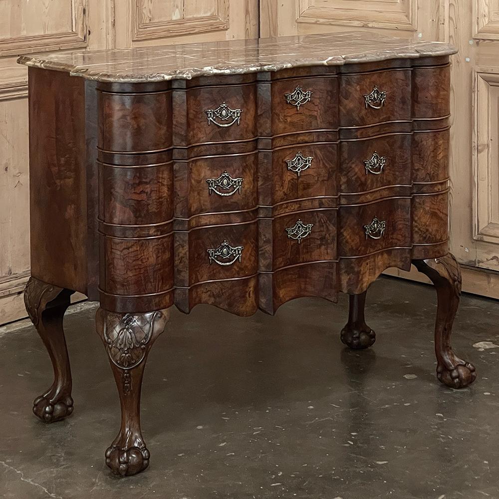 19th Century Dutch Marble Top Chippendale Commode ~ Chest of Drawers For Sale 4