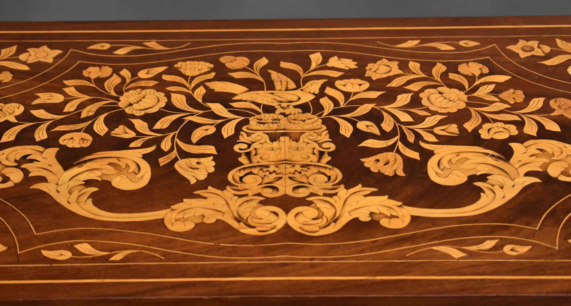 19th Century Dutch Marquetry Card Table For Sale 4