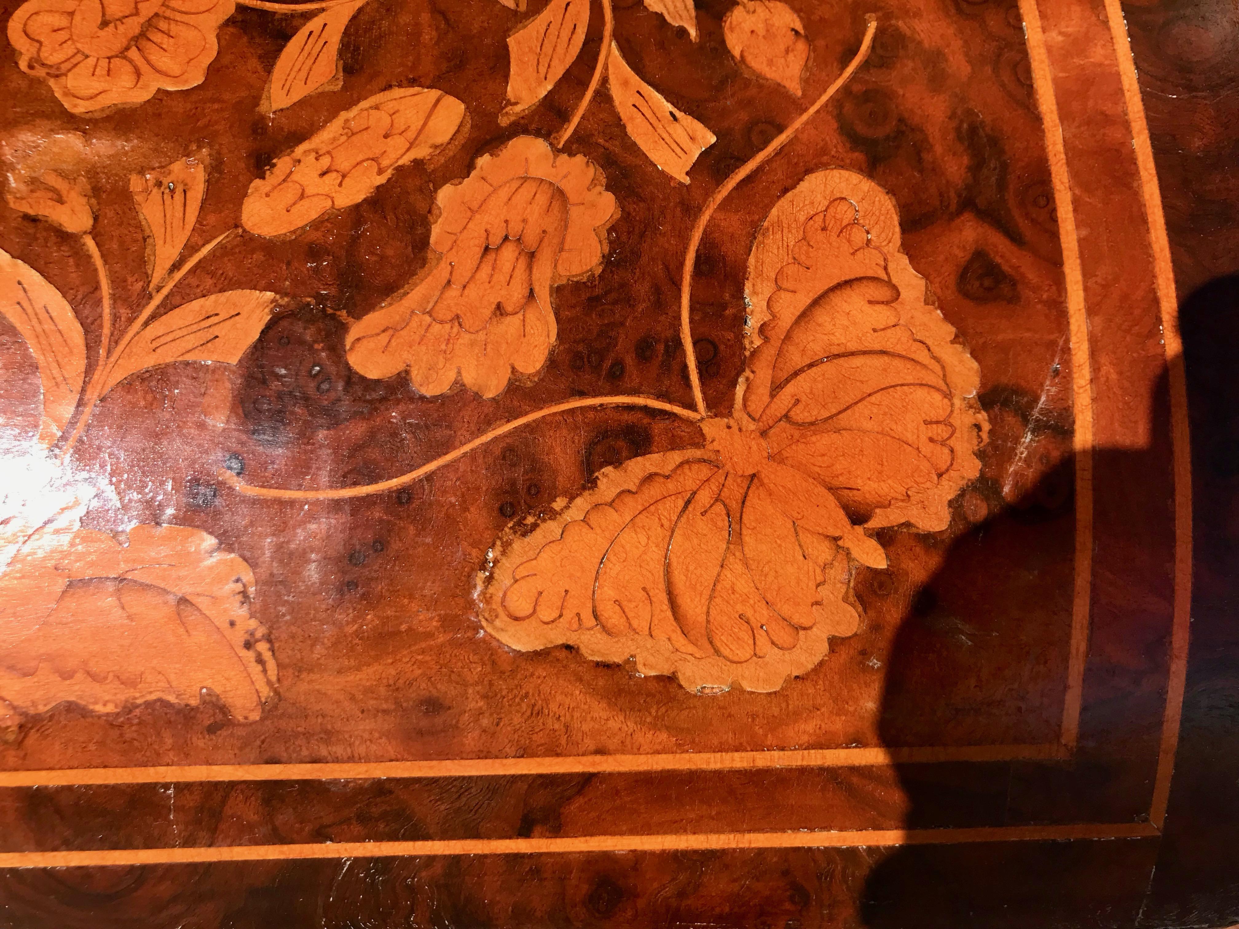 19th Century Dutch Marquetry Desk For Sale 10