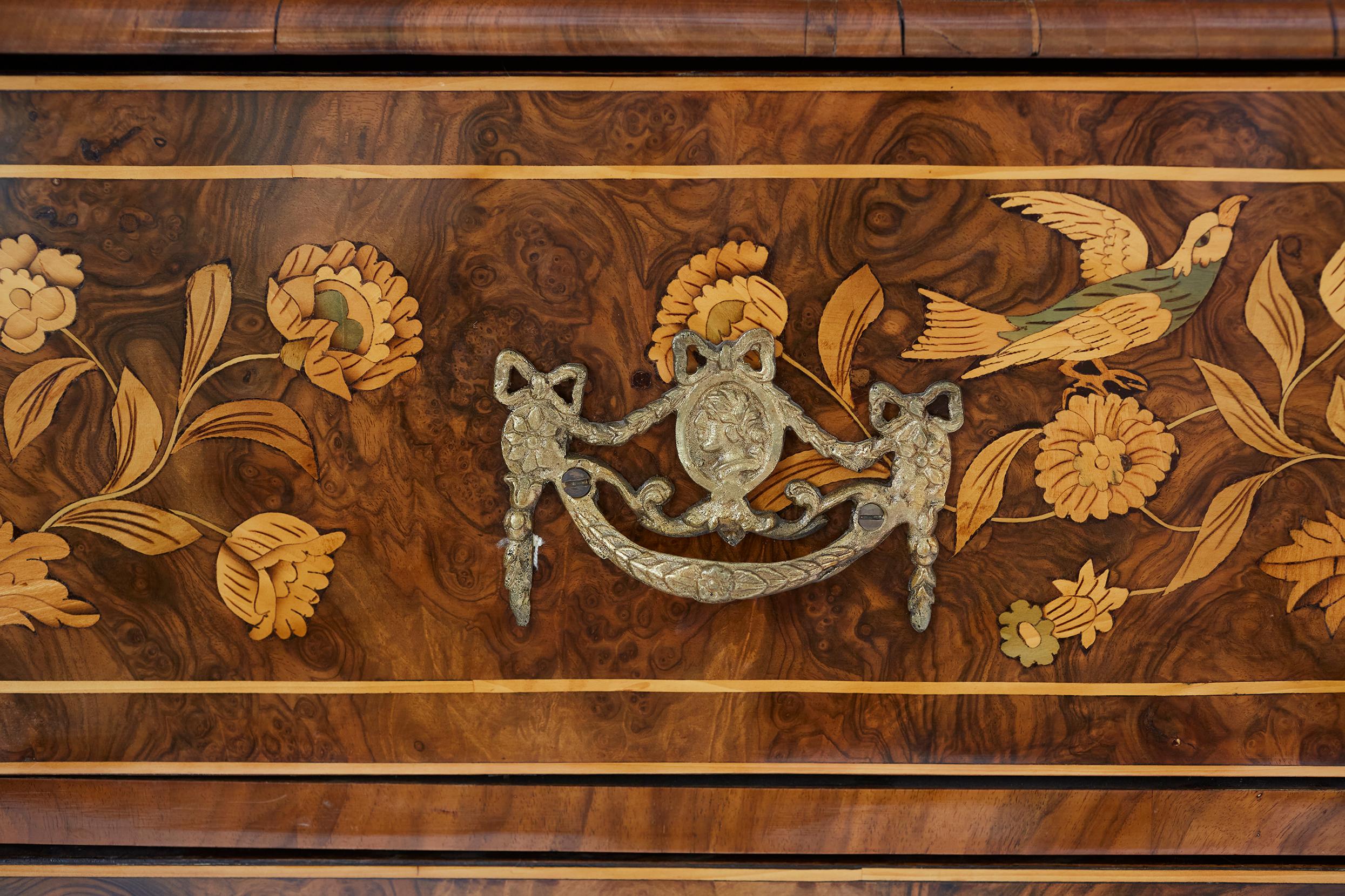 19th Century Dutch Marquetry Display Cabinet  For Sale 3