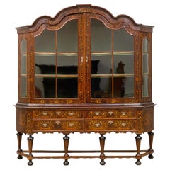 19th Century Dutch Marquetry & Ebonized Cabinet