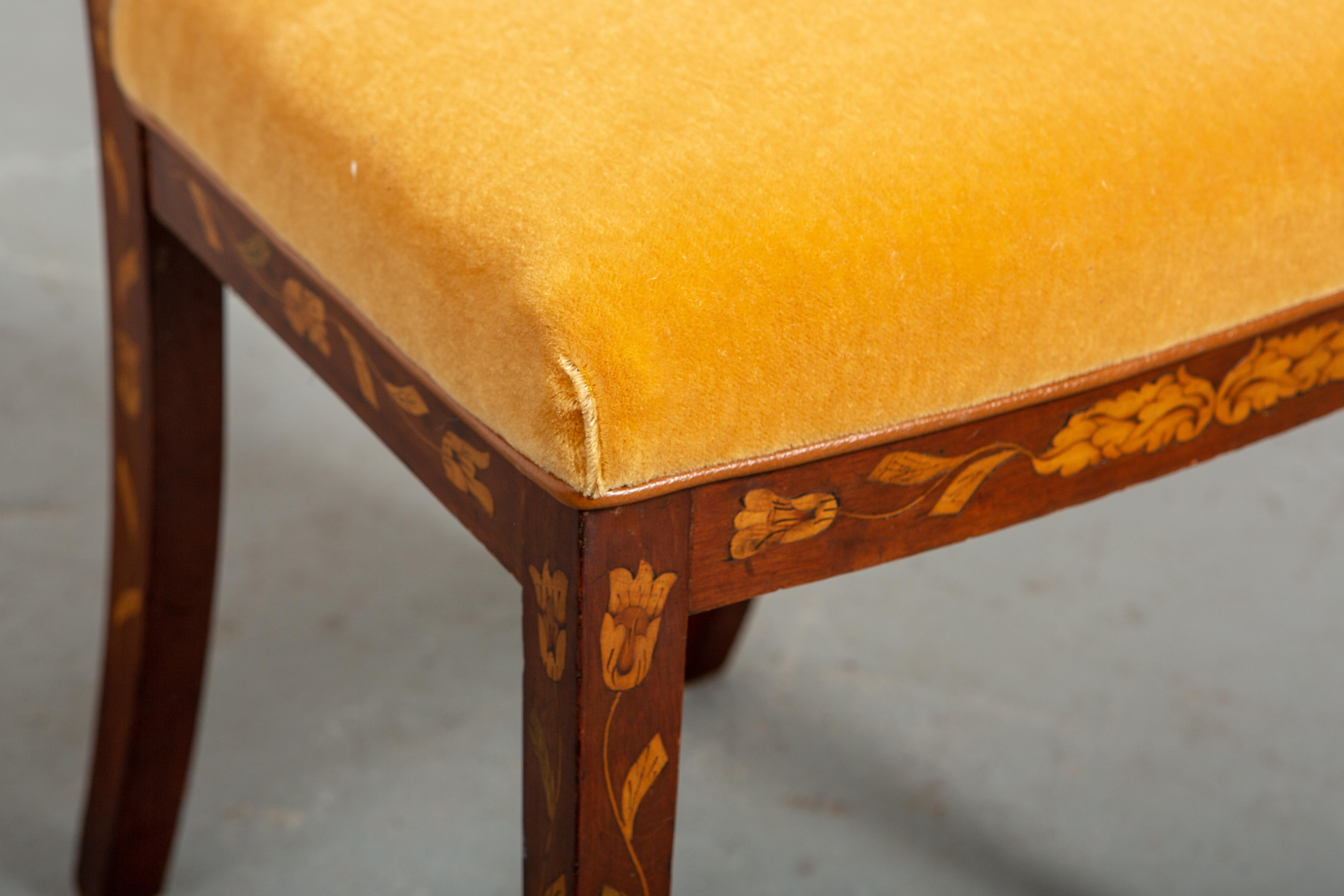 19th Century Dutch Marquetry Side Chair For Sale 3
