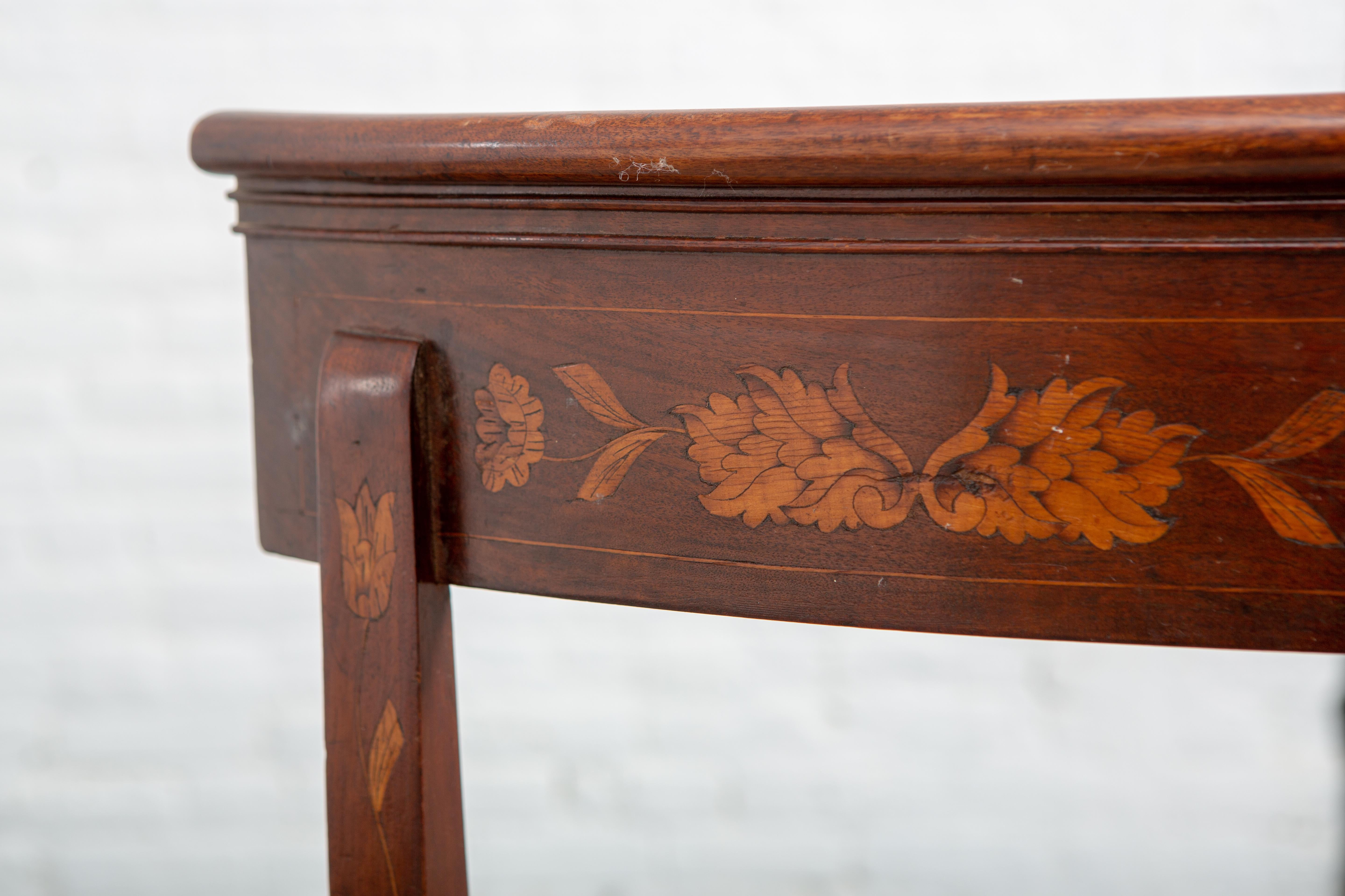 19th Century Dutch Marquetry Side Chair For Sale 2