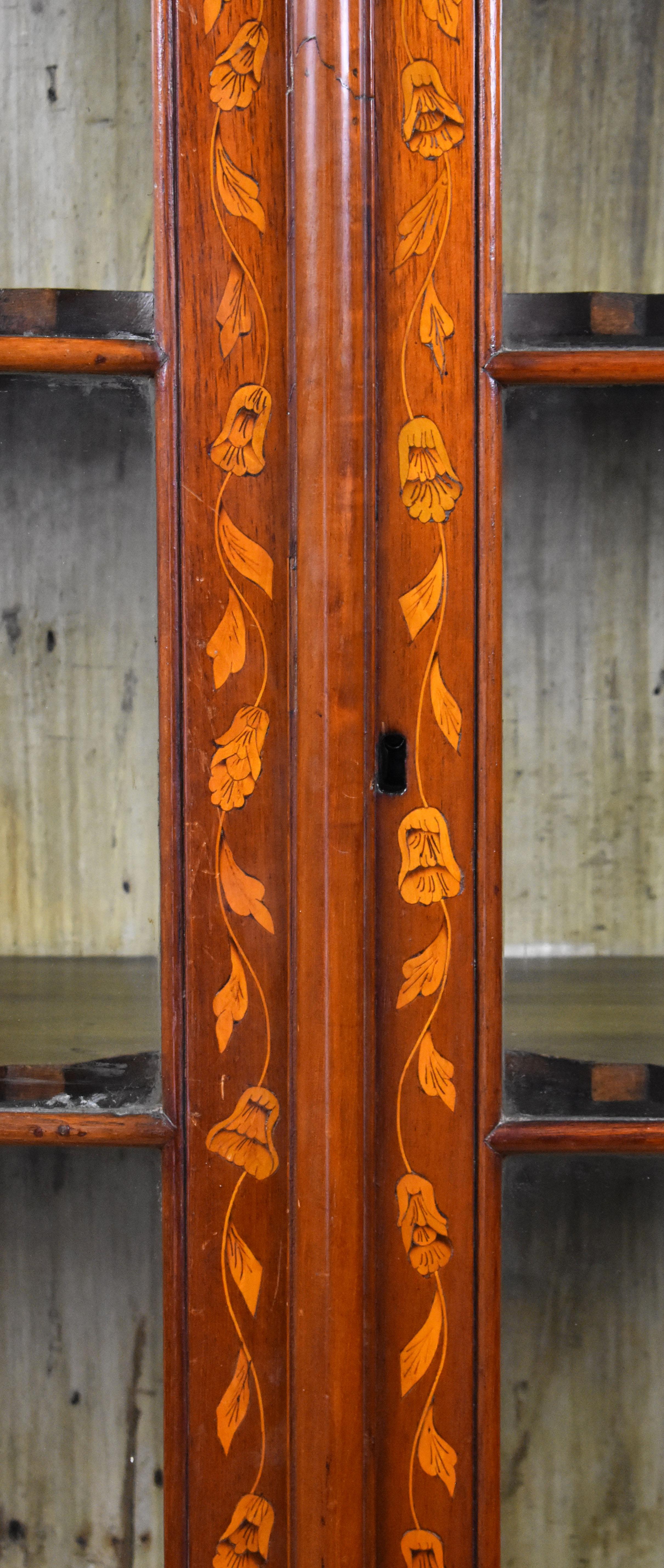 19th Century Dutch Marquetry Vitrine For Sale 7