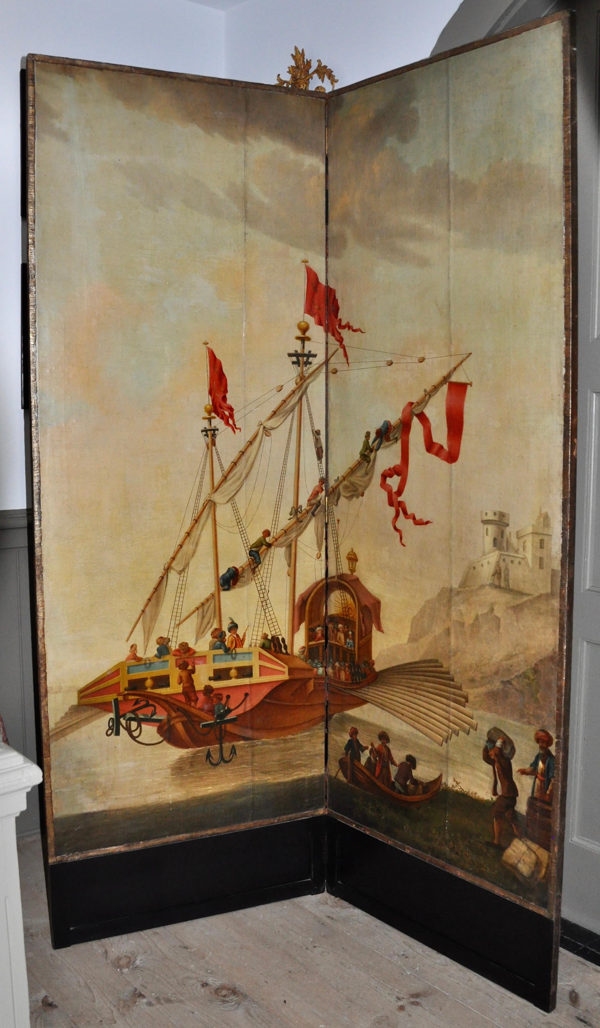 Neoclassical 19th Century Dutch Nautical Screen