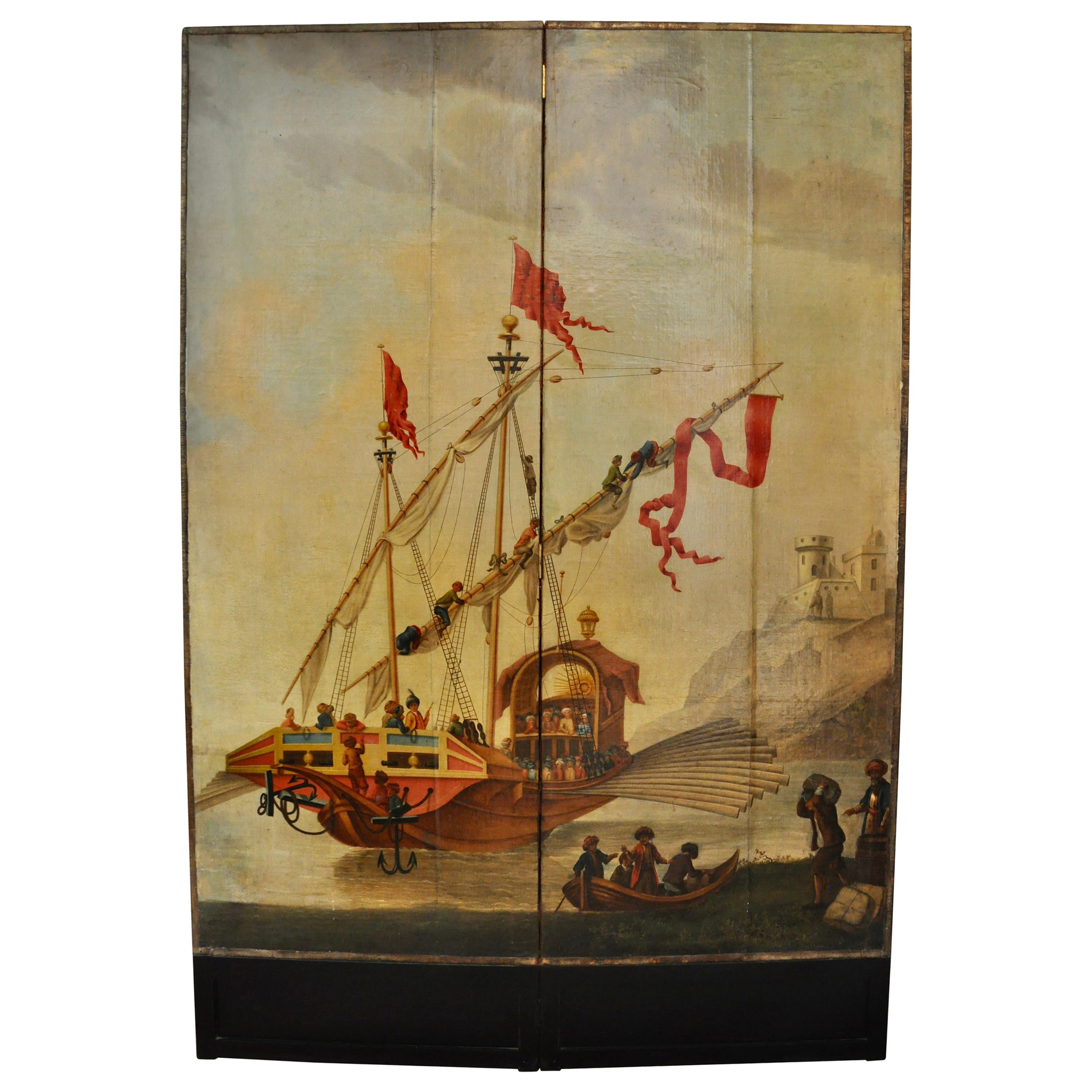 19th Century Dutch Nautical Screen