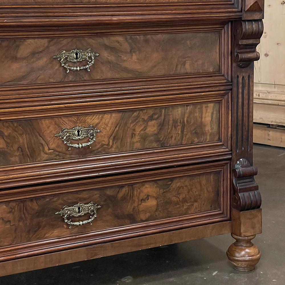 19th Century Dutch Neoclassical Chest of Drawers with Burl Walnut For Sale 7