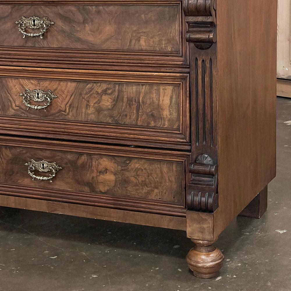 19th Century Dutch Neoclassical Chest of Drawers with Burl Walnut For Sale 10
