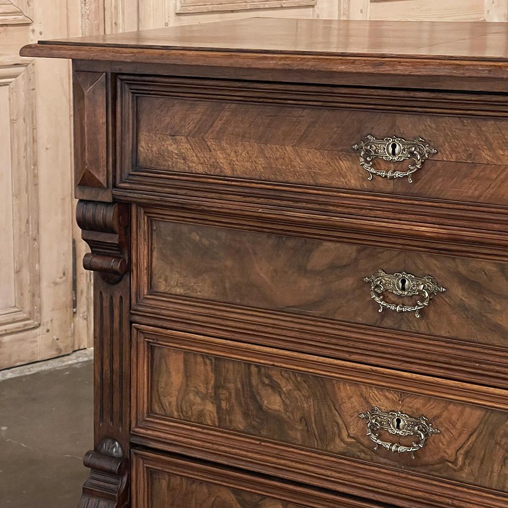 19th Century Dutch Neoclassical Chest of Drawers with Burl Walnut For Sale 11