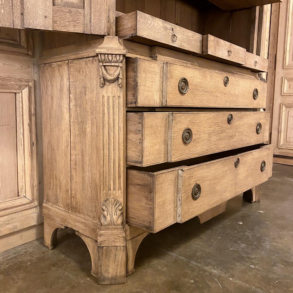 18th Century Dutch Neoclassical Wardrobe ~ Linen Press in Stripped Oak 8