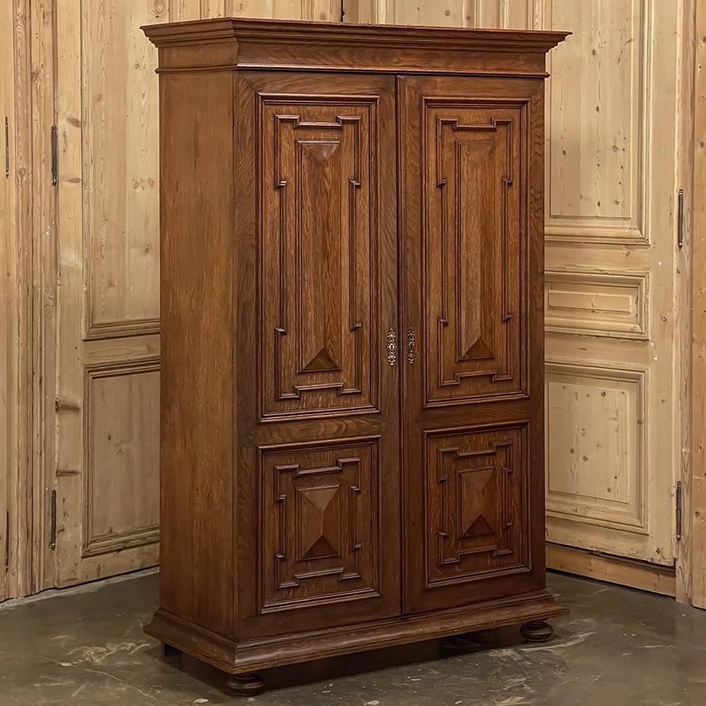 Louis XIII 19th Century Dutch Oak Armoire ~ Cabinet