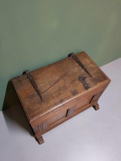 19th Century Dutch Oak Blanket Chest, Children's Bench or Treasure Chest