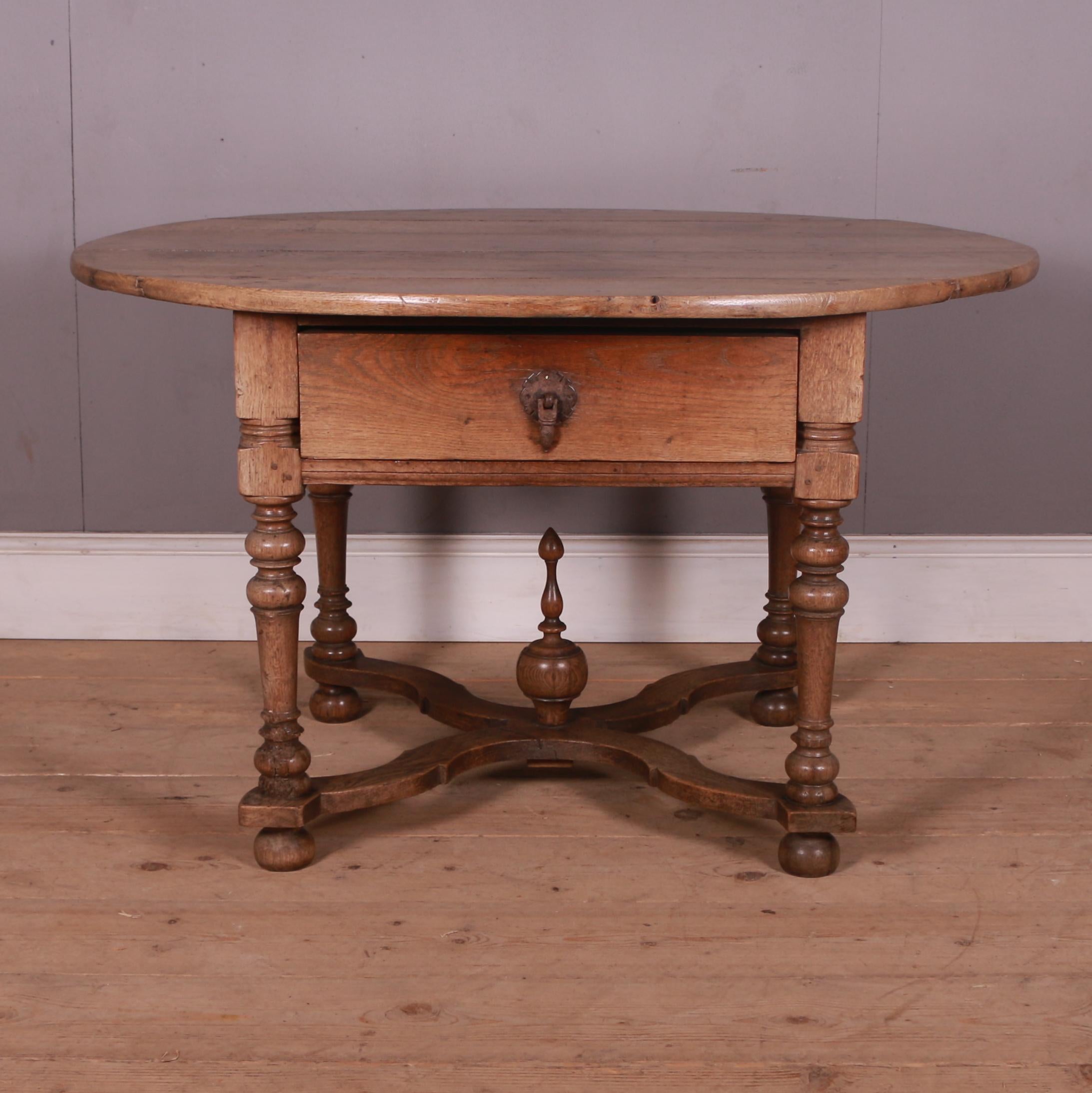 Good 19th C Dutch lamp table with a lovely oval pale oak lamp table 1820.

Reference: 7400

Dimensions
47.5 inches (121 cms) Wide
37 inches (94 cms) Deep
28 inches (71 cms) High.
