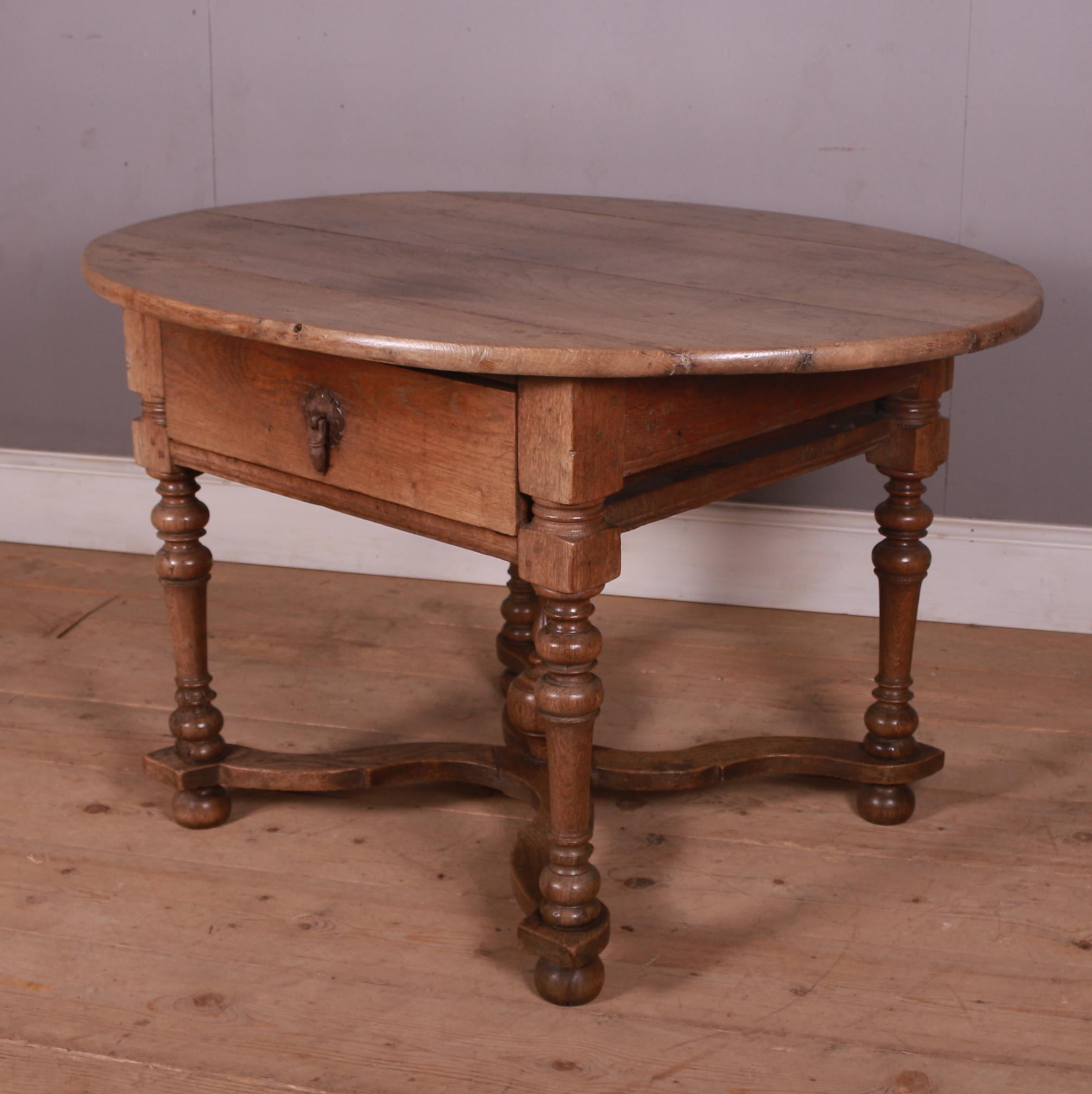 19th Century Dutch Oak Lamp Table 1