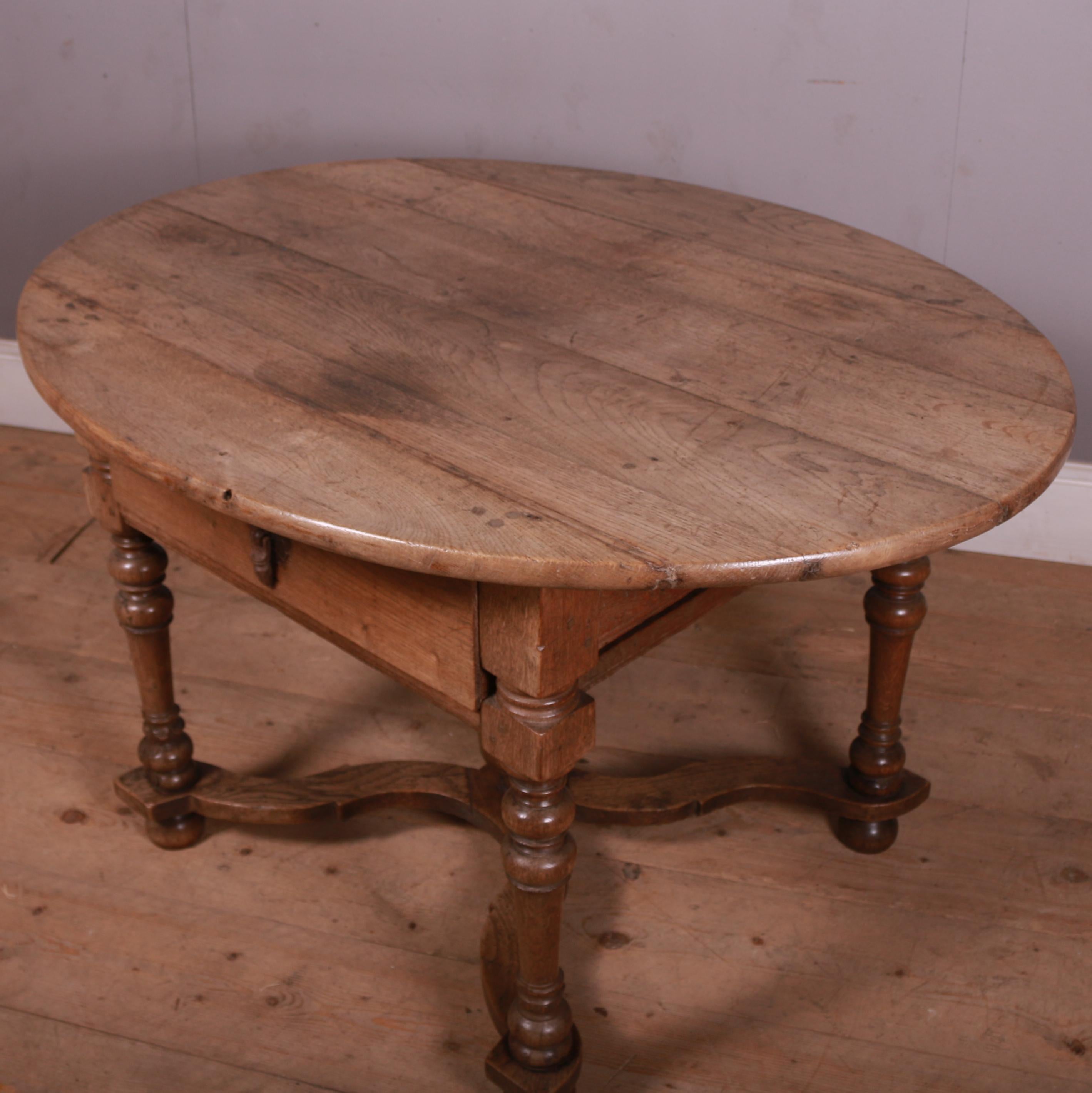 19th Century Dutch Oak Lamp Table 4