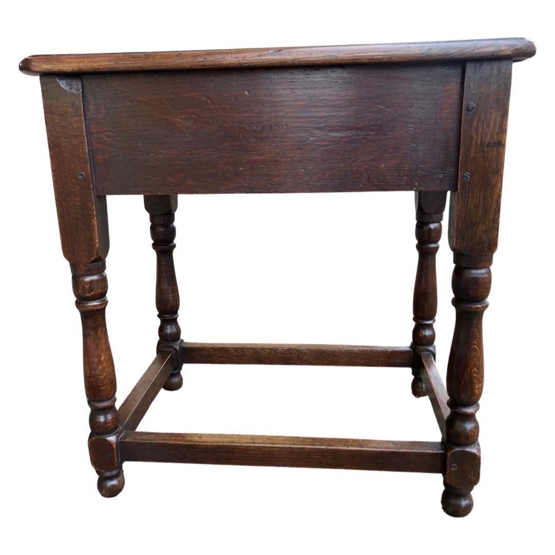 Country 19th Century Dutch Oak Side Table 