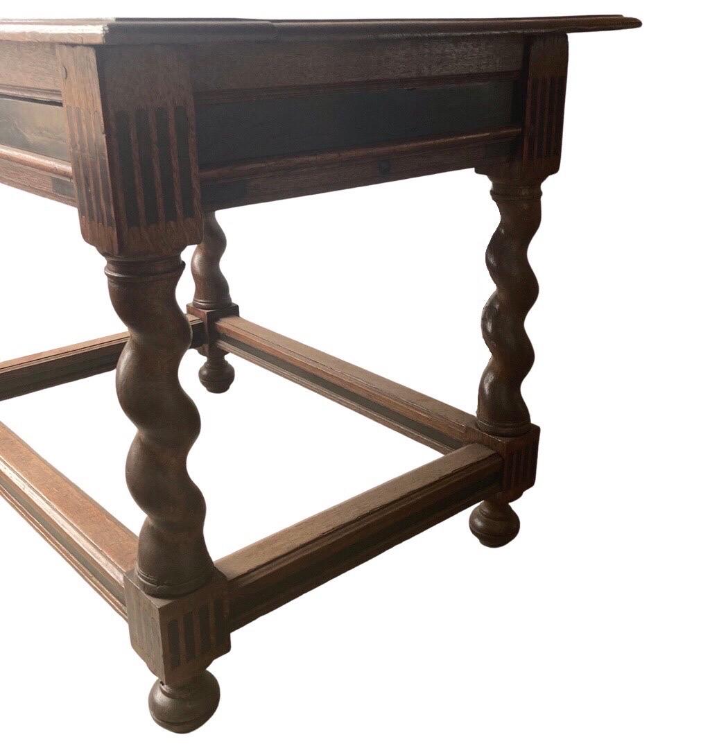 Baroque 19th Century Dutch Oak Side Table