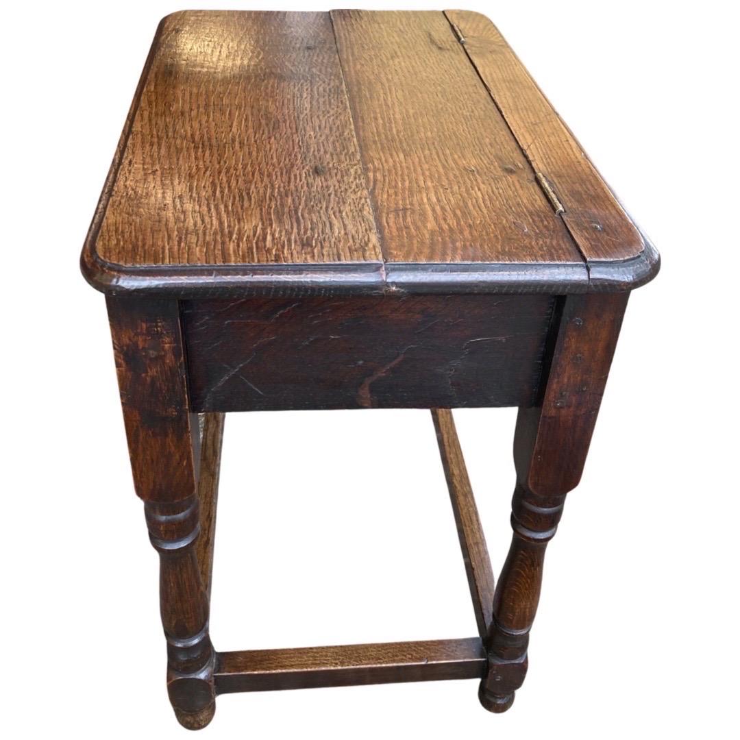 19th Century Dutch Oak Side Table  1
