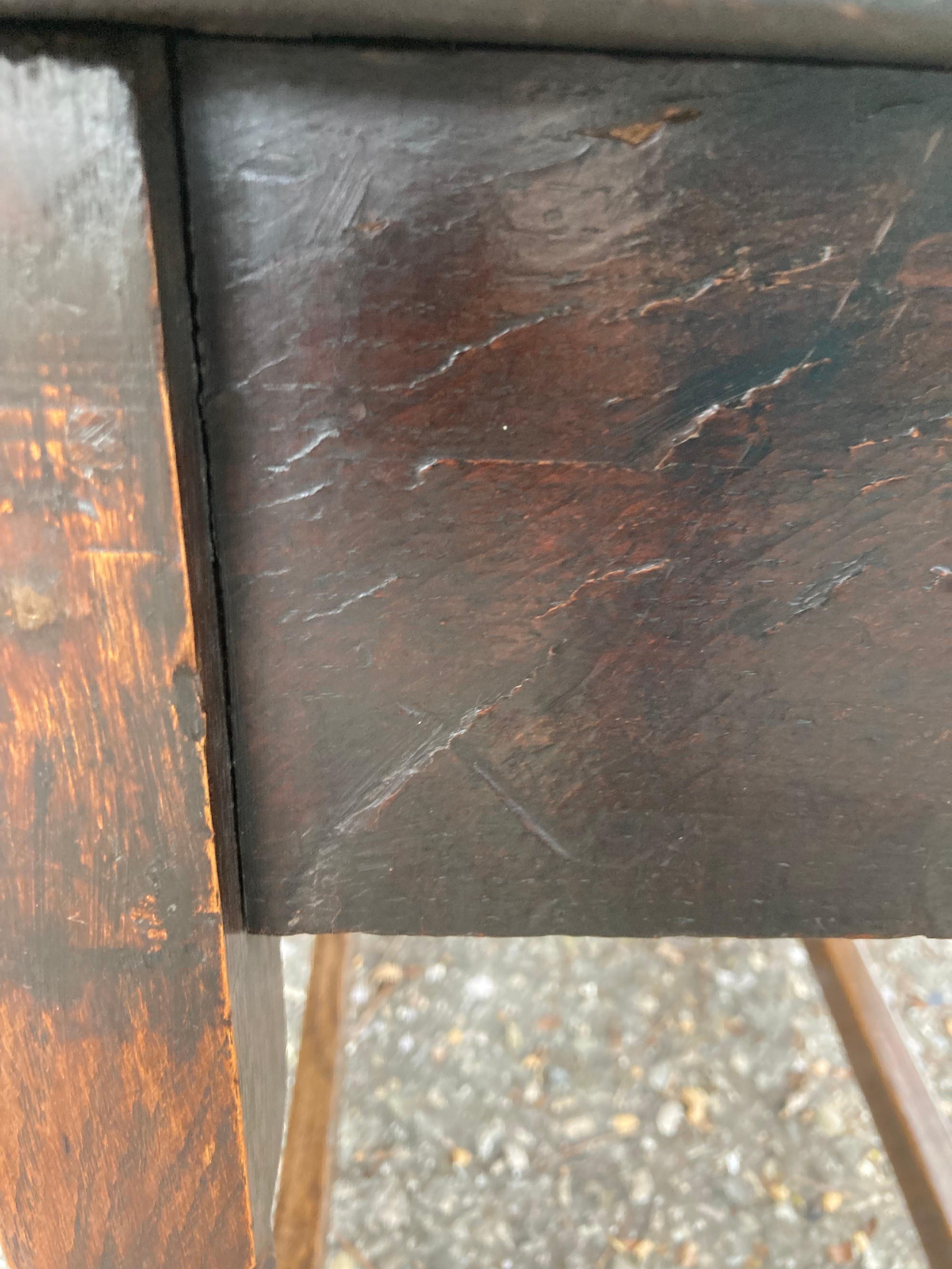 19th Century Dutch Oak Side Table  4