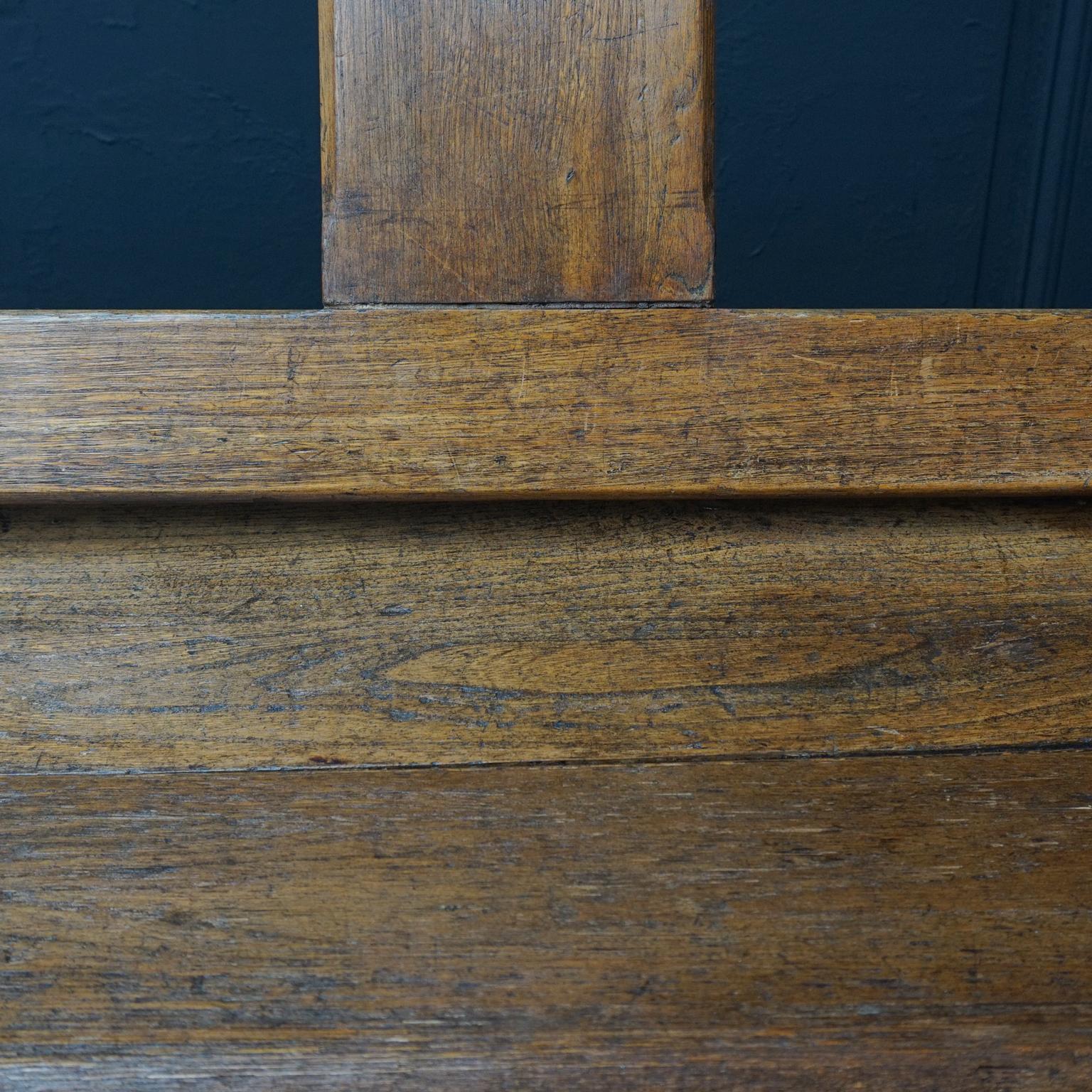 19th Century Dutch Oak Two Way Flip Backrest Bench, Strycsitten, Banc a Tournis For Sale 8