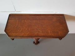 19th Century Dutch Oak Wall Console with Carved Elements