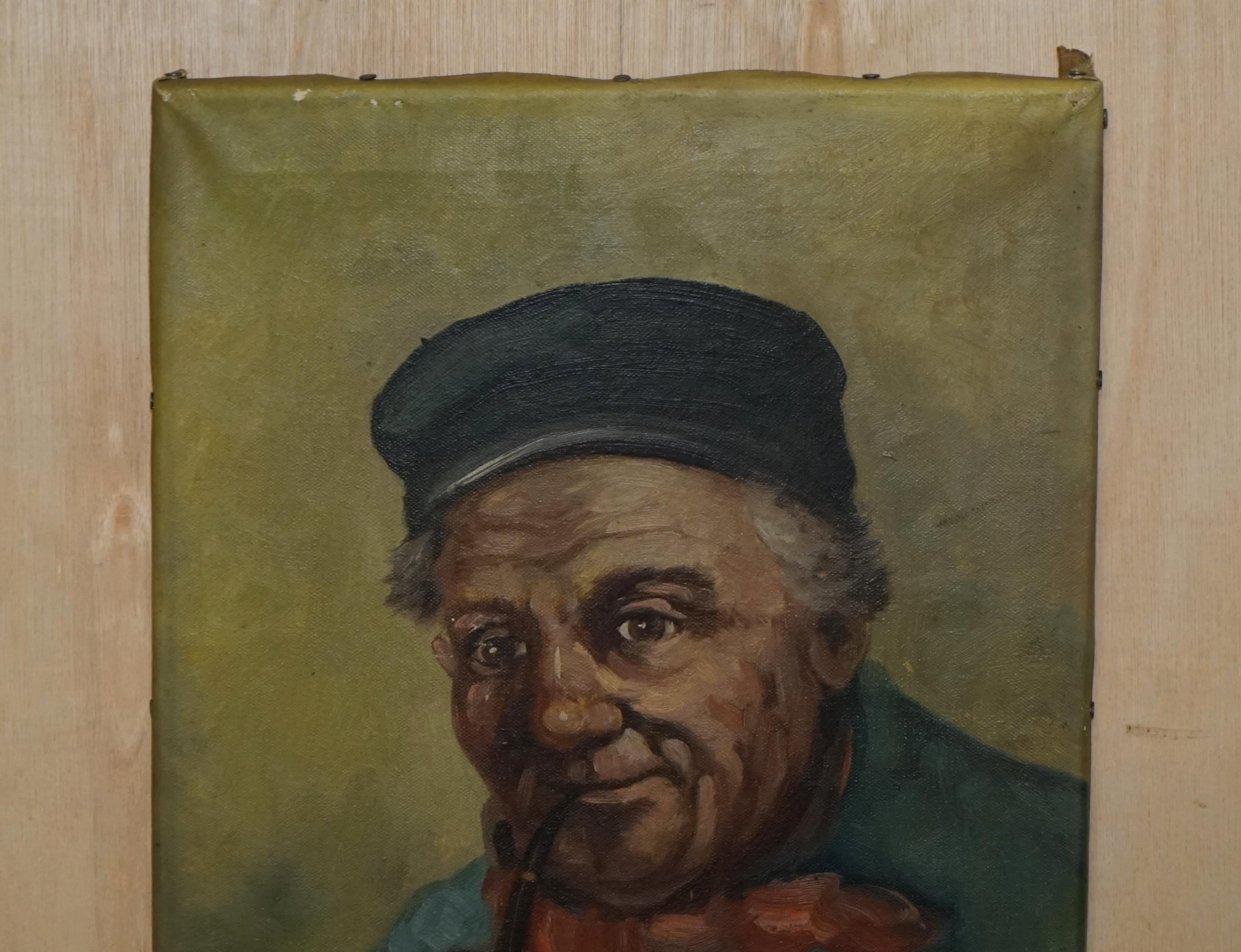 We are delighted to offer for sale this lovely original 19th century Dutch oil on canvas of an old man smoking a pipe which is part of a suite

I have seven of these lifestyle, natural Dutch oil paintings, the others are all listed under my other