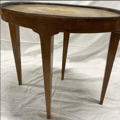 19th Century Dutch Oval Mahogany Entry Table with Charming Landscape Painted on