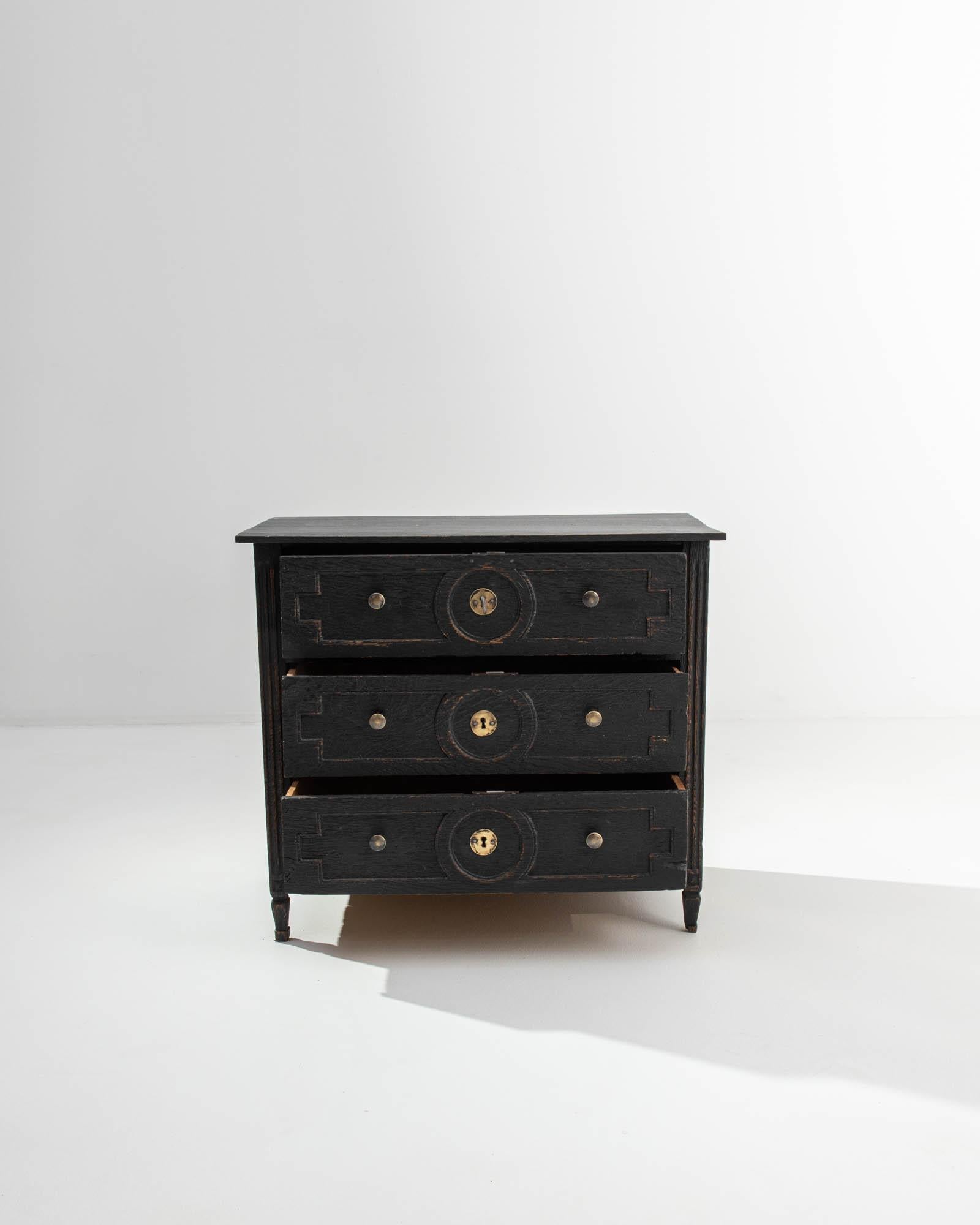 Neoclassical Revival 19th Century Dutch Petite Chest of Drawers