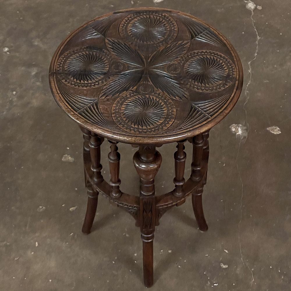 19th Century Dutch Renaissance Carved Lamp Table, End Table 5