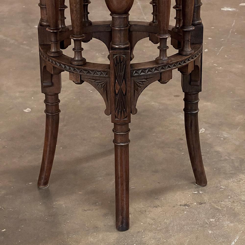 19th Century Dutch Renaissance Carved Lamp Table, End Table 7