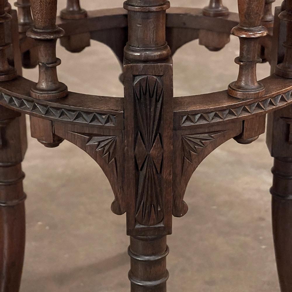 19th Century Dutch Renaissance Carved Lamp Table, End Table 8