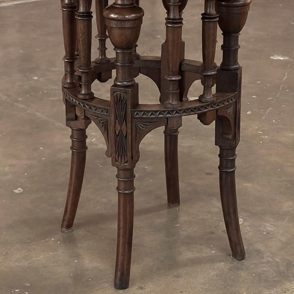 19th Century Dutch Renaissance Carved Lamp Table, End Table 2