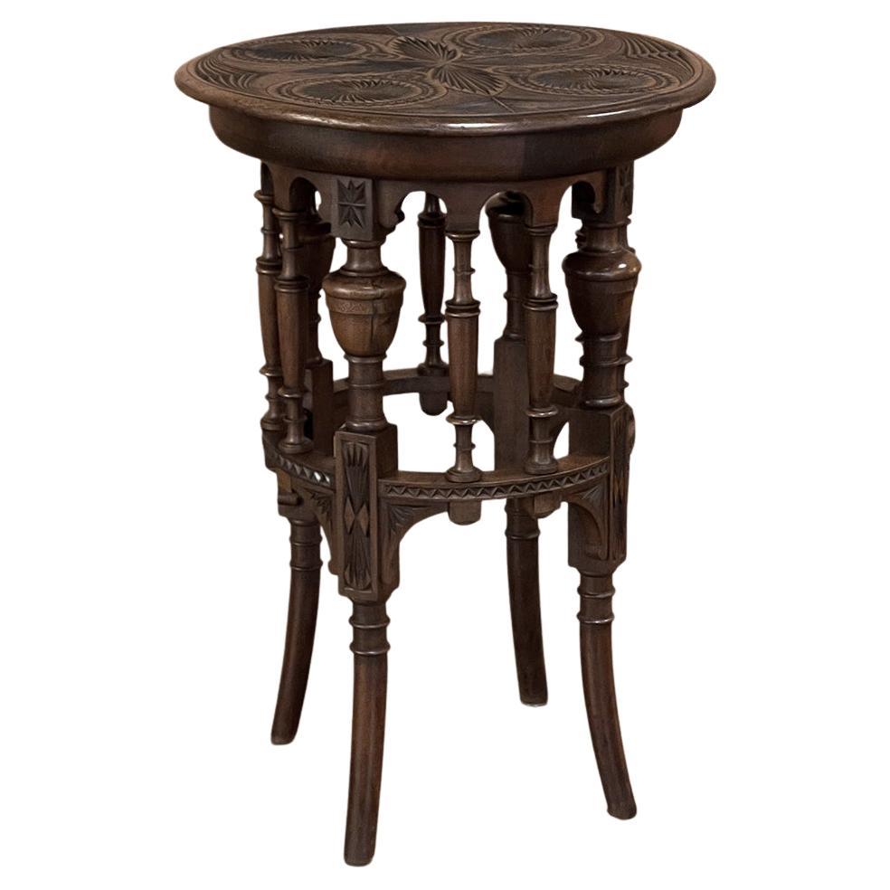 19th Century Dutch Renaissance Carved Lamp Table, End Table