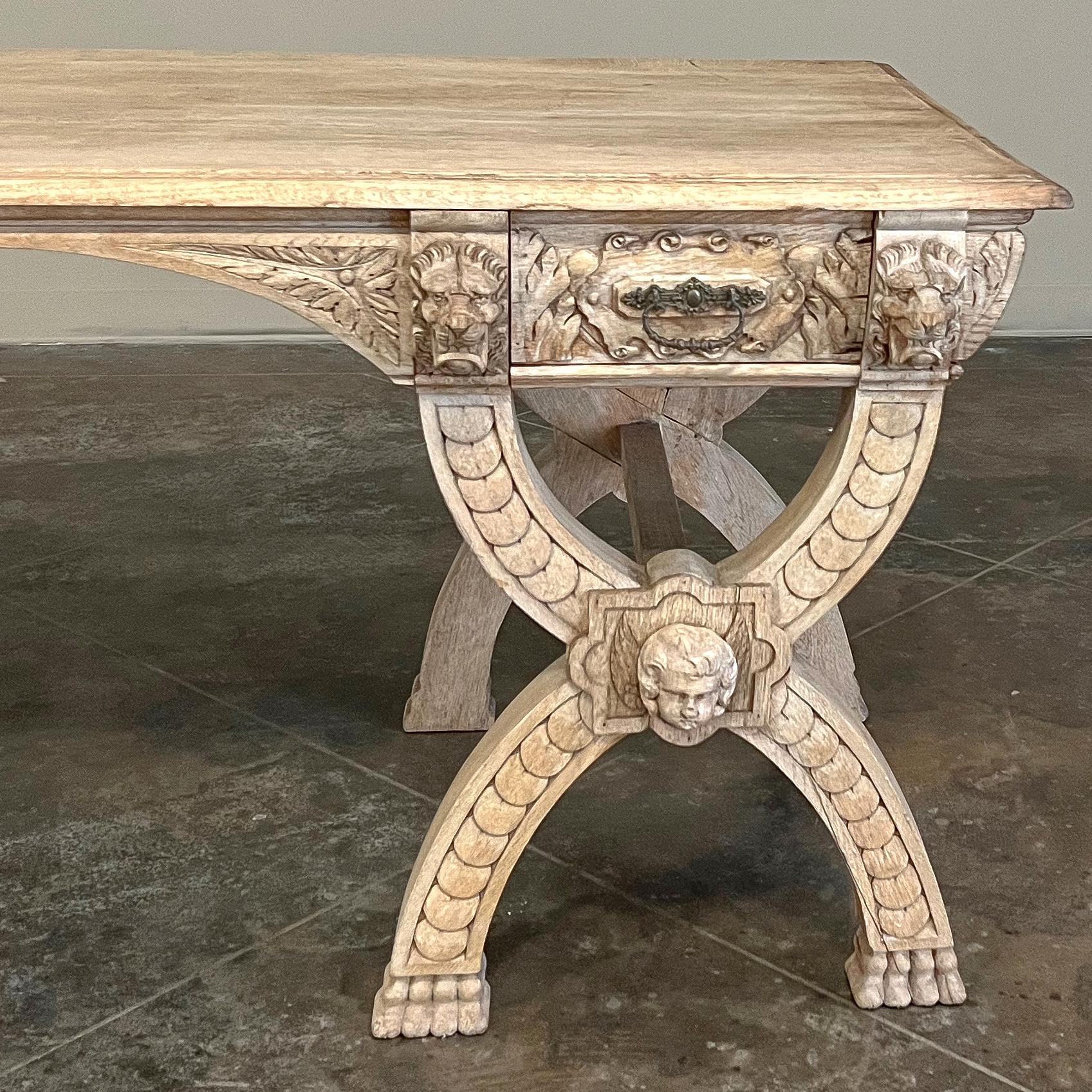 19th Century Dutch Renaissance Desk ~ Writing Table For Sale 9