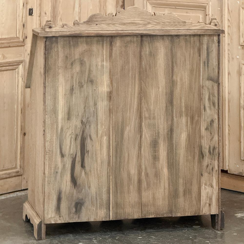 Scrivania rinascimentale olandese del XIX secolo con fronte a ribalta, in Oak striato in vendita 13
