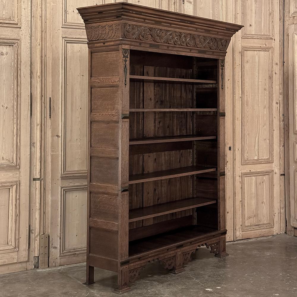 19th Century Dutch Renaissance Open Bookcase For Sale 8