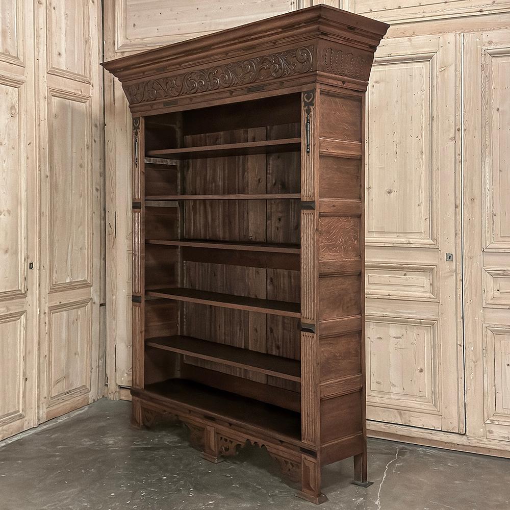 19th Century Dutch Renaissance Open Bookcase For Sale 10