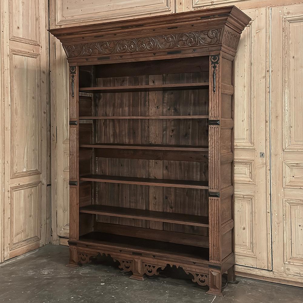 Renaissance Revival 19th Century Dutch Renaissance Open Bookcase For Sale
