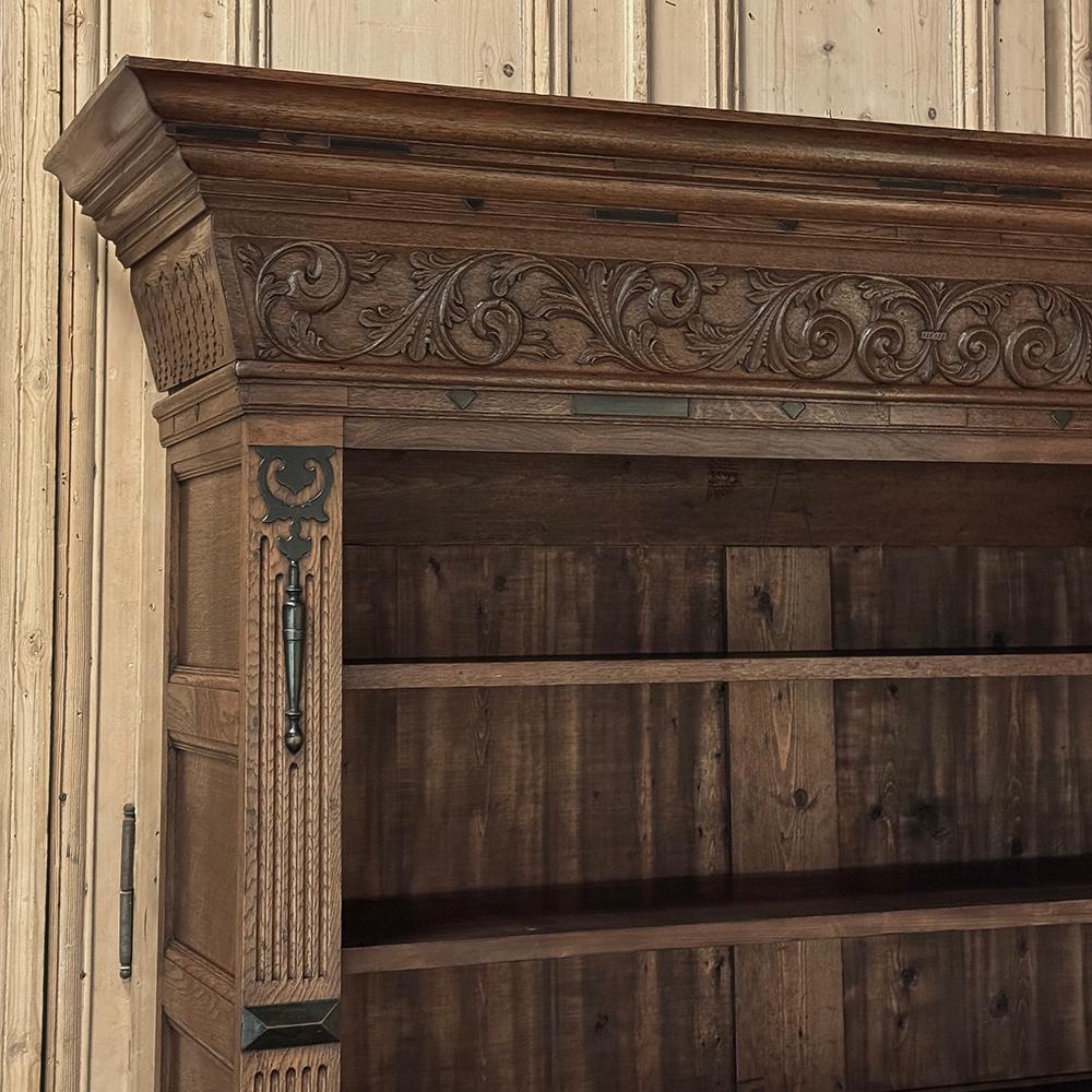 19th Century Dutch Renaissance Open Bookcase In Good Condition For Sale In Dallas, TX