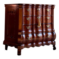19th Century Dutch Rosewood Bombe Commode Chest of Drawers, circa 1820 19th Century Dutch Rosewood Bombe Commode Chest of Drawers, circa 1820