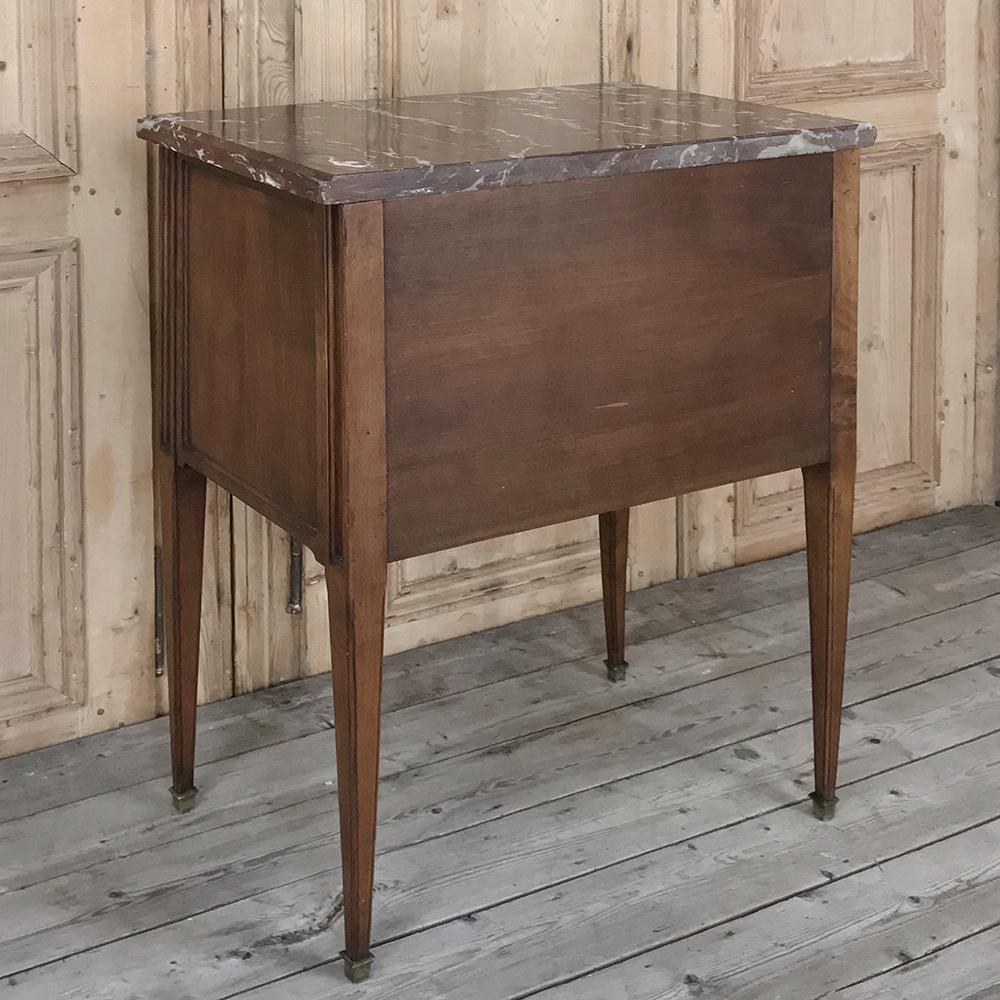 19th Century Dutch Rouge Marble Top Walnut Commode 7