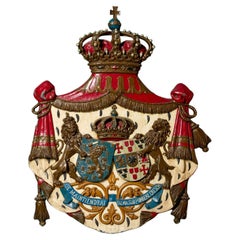 Antique 19th Century Dutch Royal Family Coat of Arms