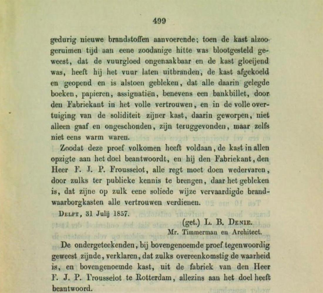 Cassaforte olandese del XIX secolo di F.A.I.P. Trousselot Rotterdam, 1880 ca. in vendita 4