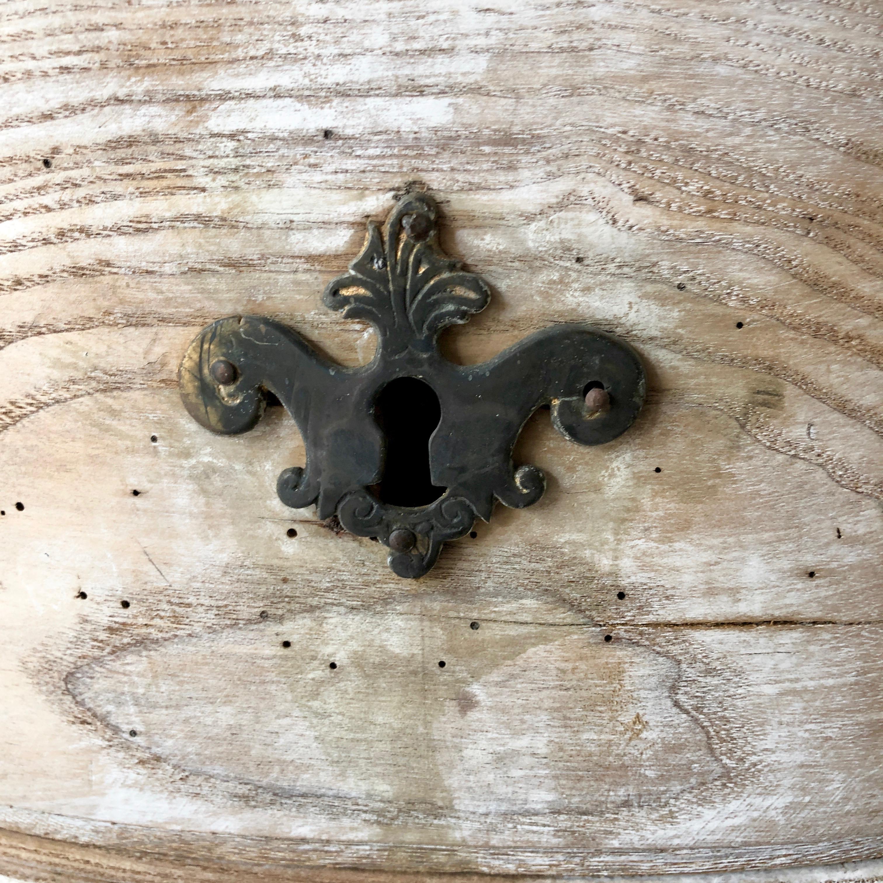 Iron 19th Century Dutch Serpentine Front Chest of Drawers