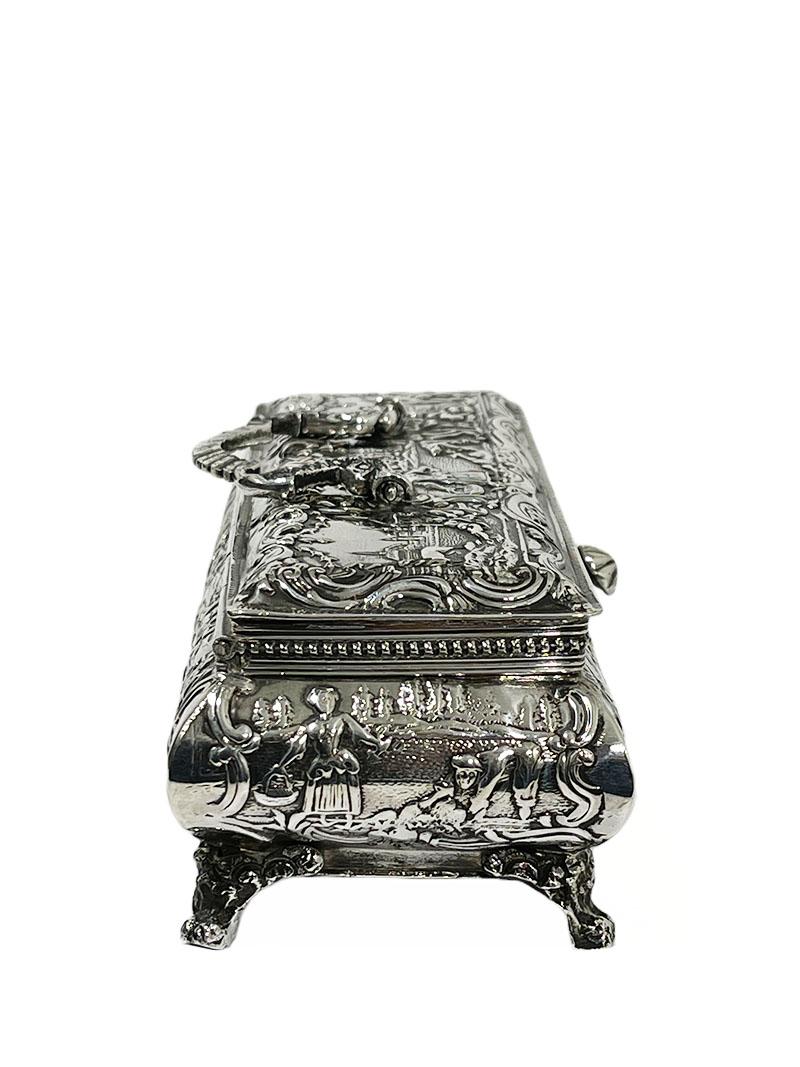 19th Century Dutch Silver Box by Willem van Baren, Schoonhoven, 1886 For Sale 3