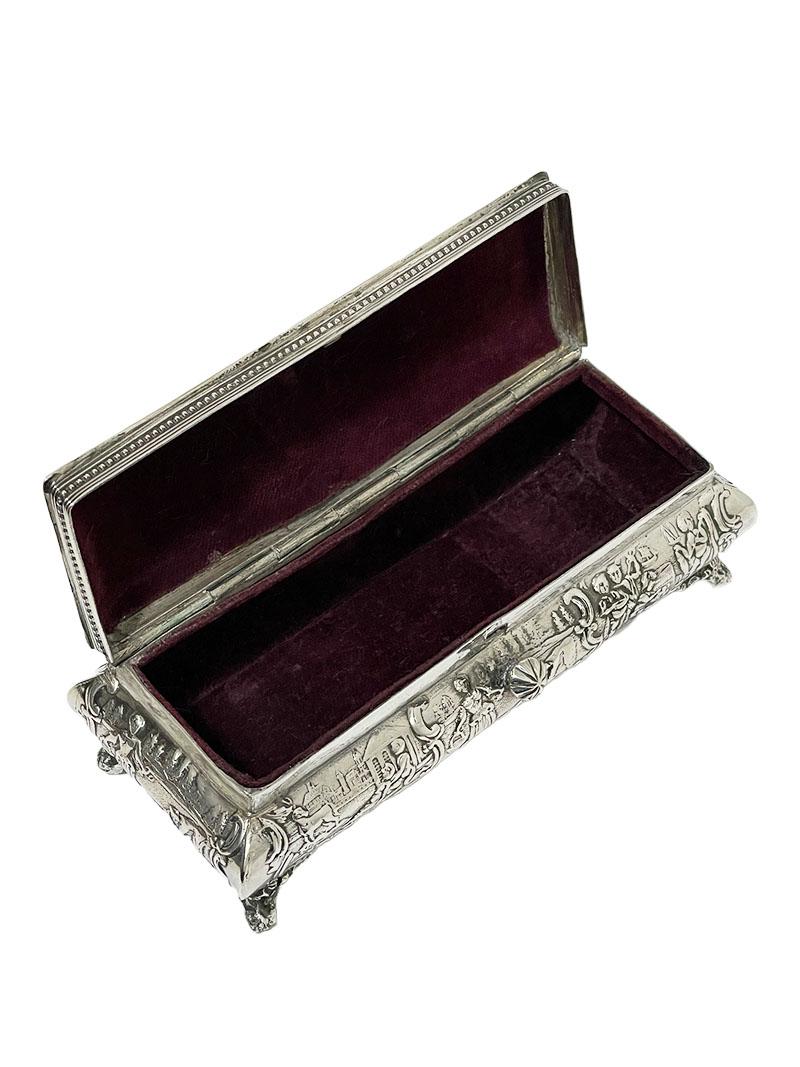 19th Century Dutch Silver Box by Willem van Baren, Schoonhoven, 1886 For Sale 4