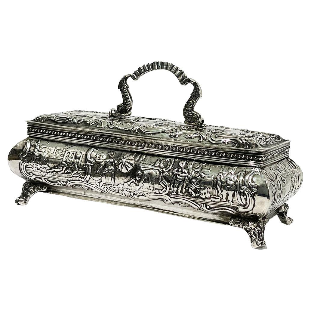19th Century Dutch Silver Box by Willem van Baren, Schoonhoven, 1886 For Sale